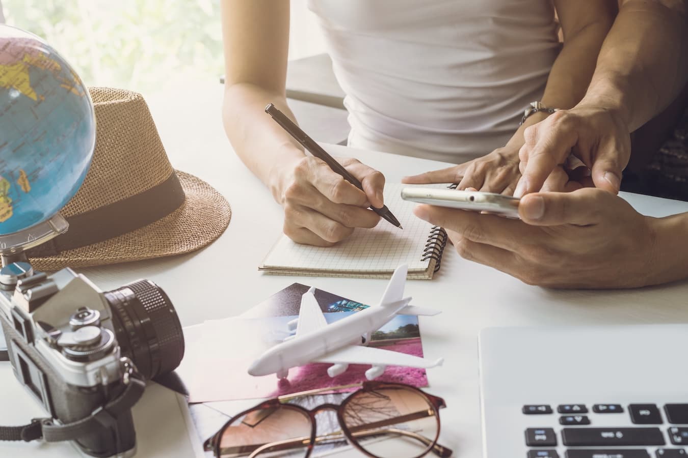 Person signing up for travel agency merchant account