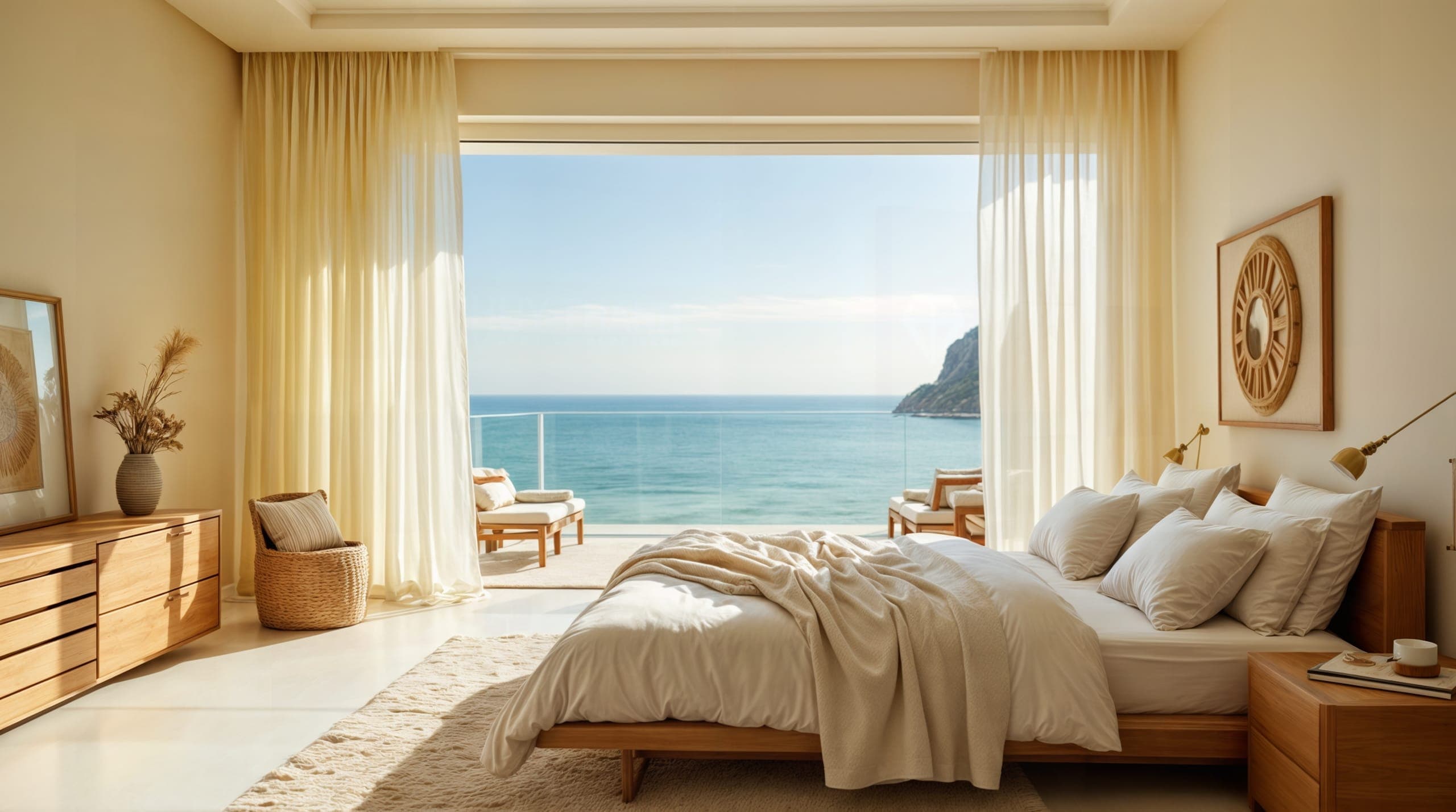 Ocean view hotel room paid for through a hotel booking payment gateway
