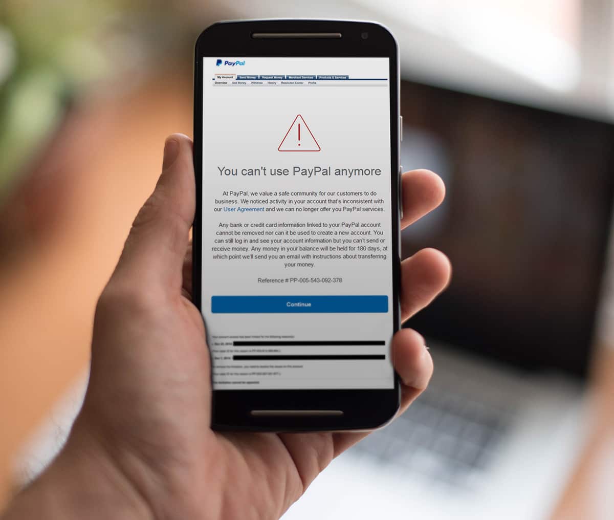 what to do when your Paypal merchant account is frozen